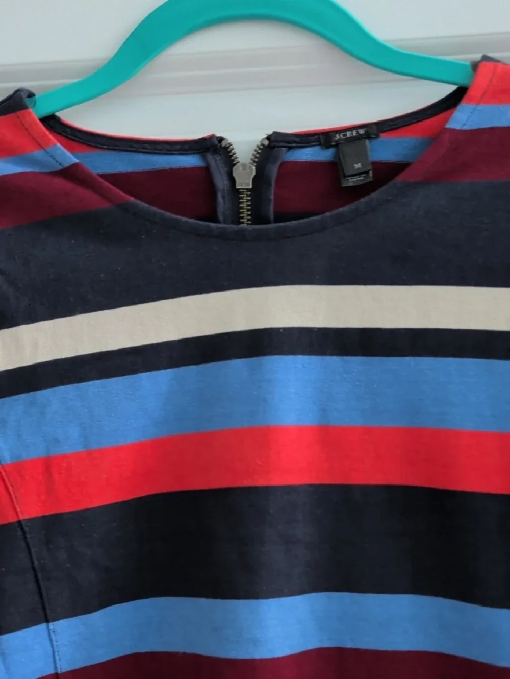 J. Crew Multicolor Striped Long Sleeve Top - Navy, Red, Blue, Cream